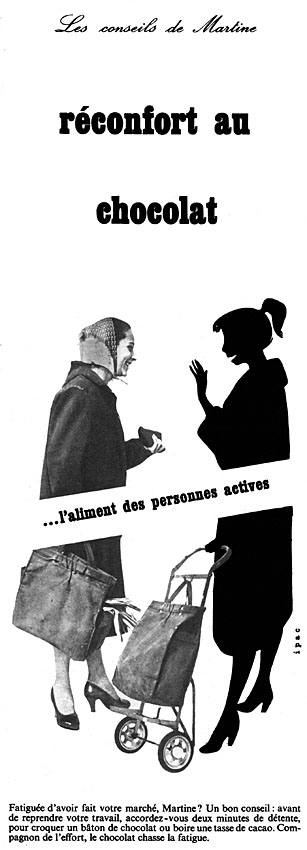 Publicité Chocolat 1957