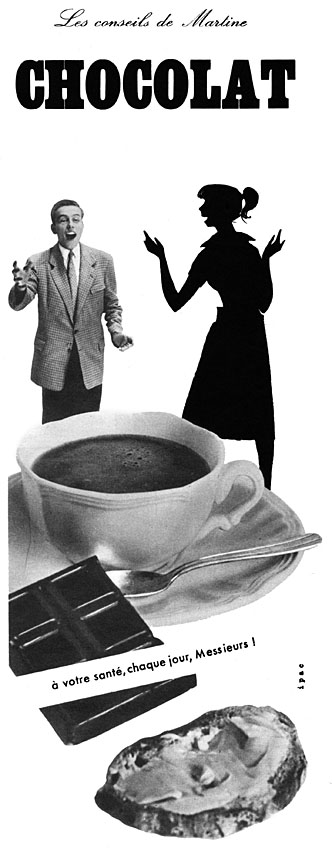 Publicité Chocolat 1957