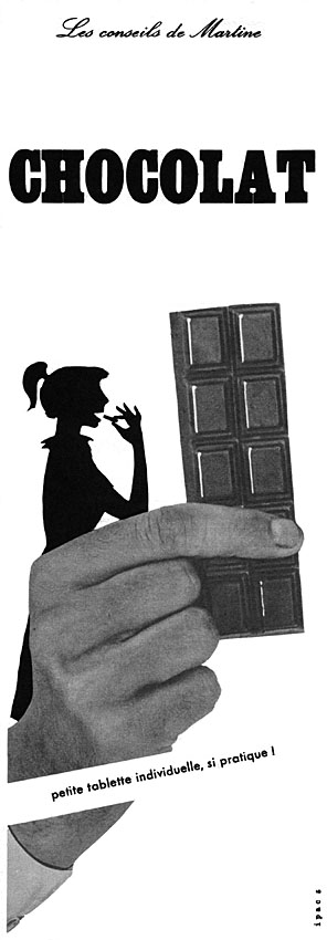 Publicité Chocolat 1957