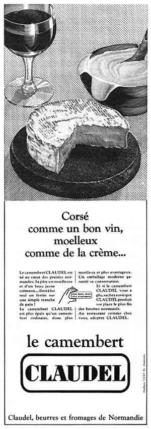 Publicité Claudel 1964