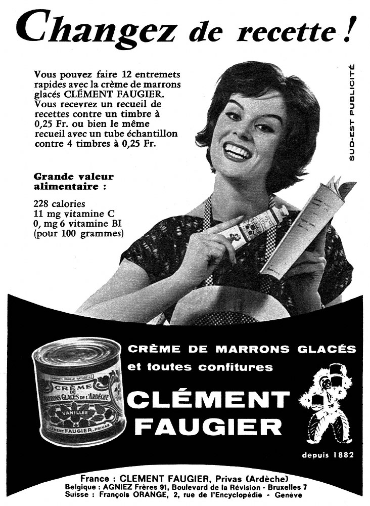 Publicité Clement Faugier 1964