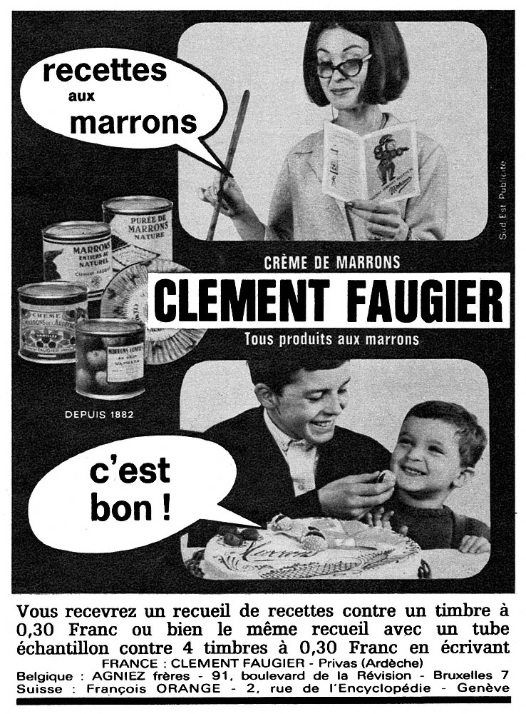 Publicit� Clement Faugier 1965