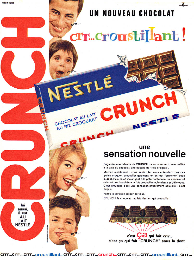 Publicité Crunch 1961