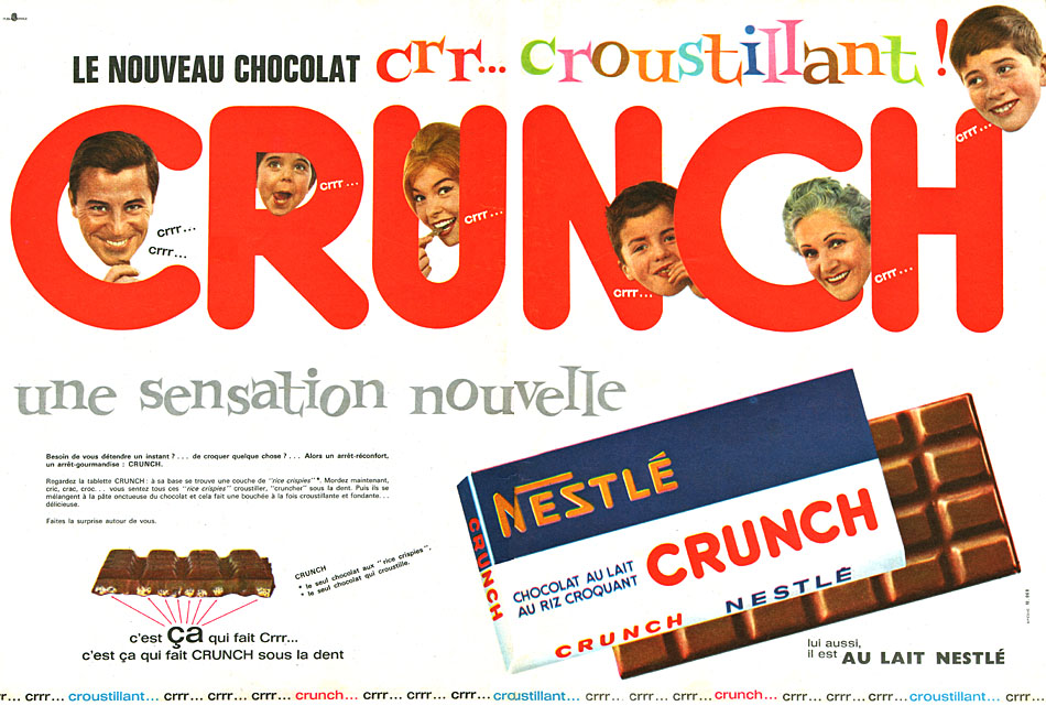 Publicité Crunch 1962