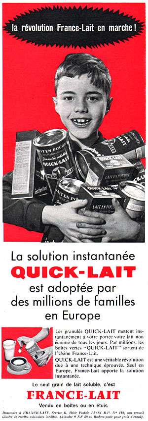 Publicité France Lait 1960