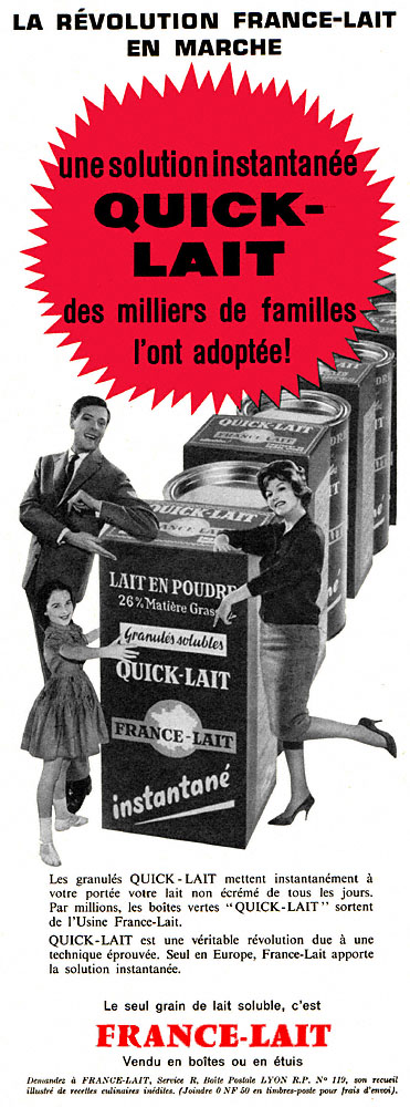 Publicité France Lait 1960
