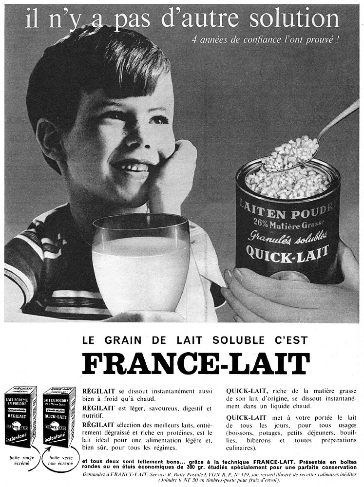 Publicité France Lait 1961