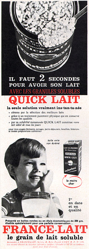 Publicité France Lait 1961