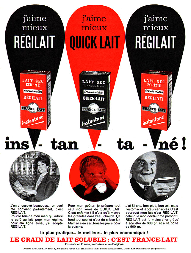 Publicité France Lait 1962