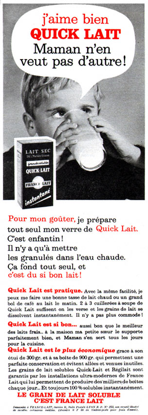 Publicité France Lait 1963