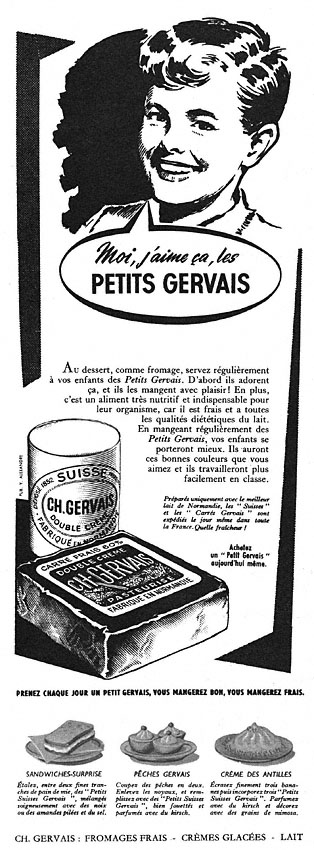 Publicité Gervais 1956