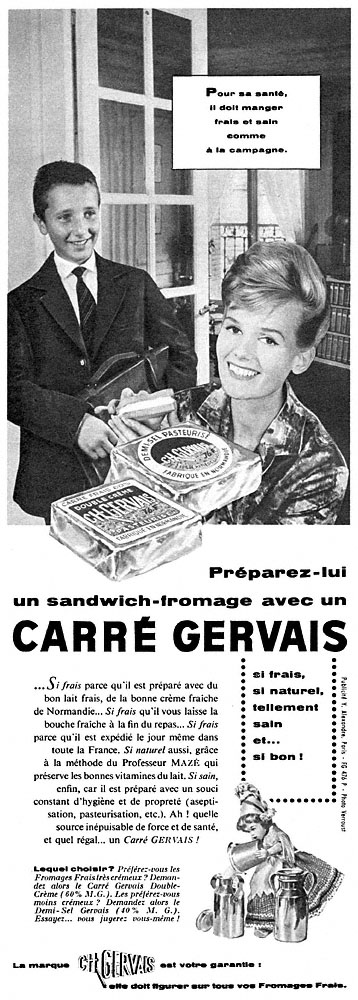 Publicité Gervais 1962