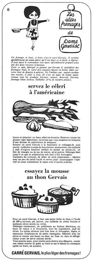 Publicité Gervais 1965