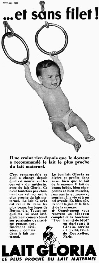 Publicité Gloria 1953