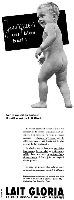 Publicité Gloria 1955