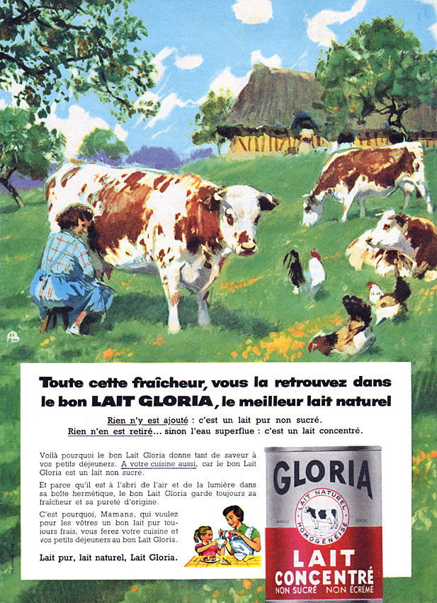 Publicité Gloria 1959