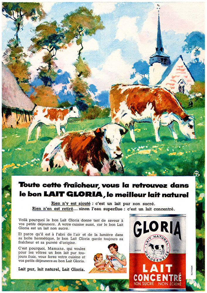 Publicité Gloria 1959