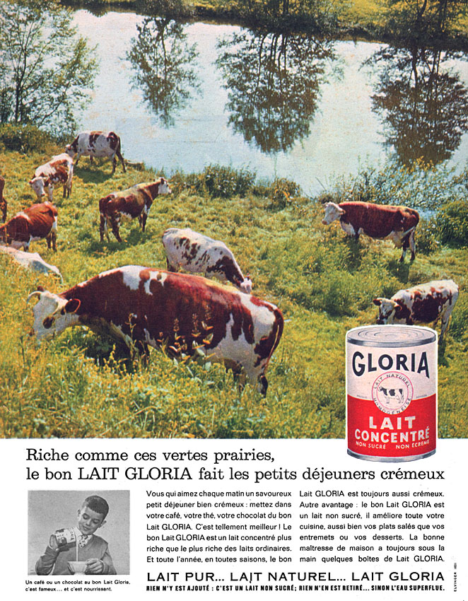 Publicité Gloria 1962