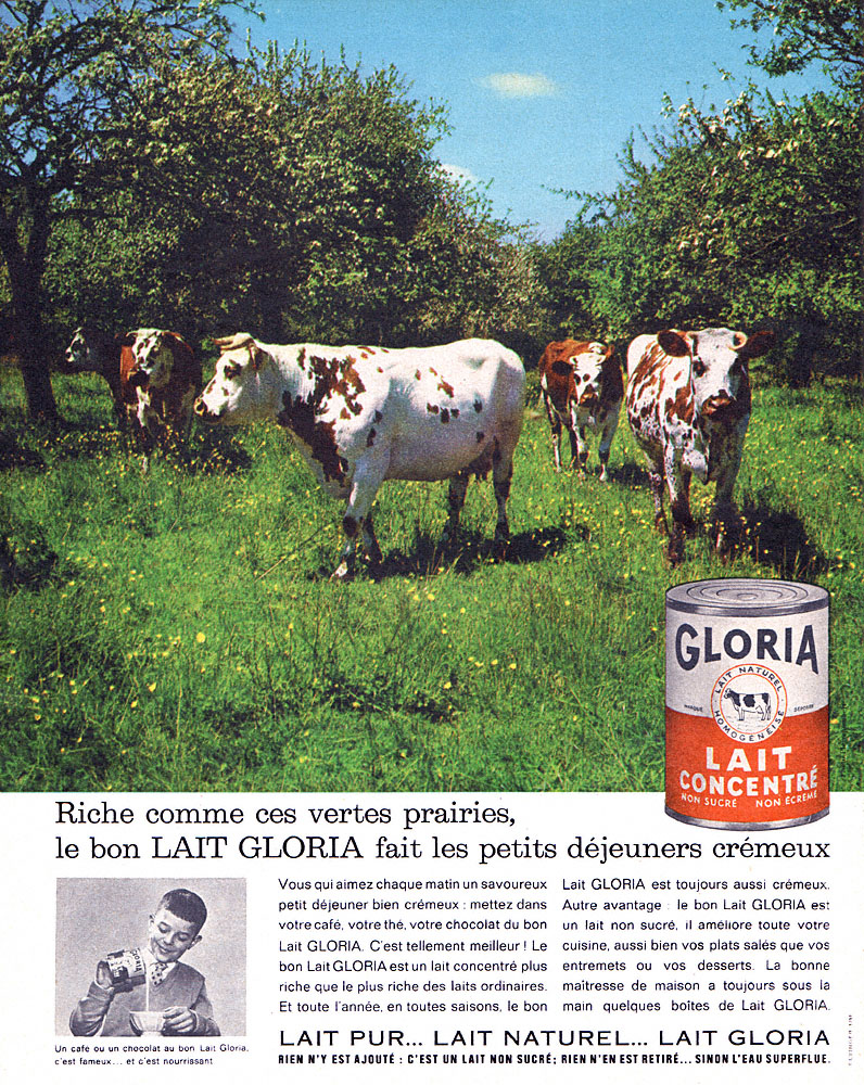 Publicité Gloria 1962