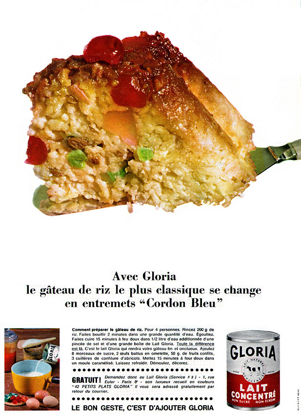 Publicité Gloria 1965