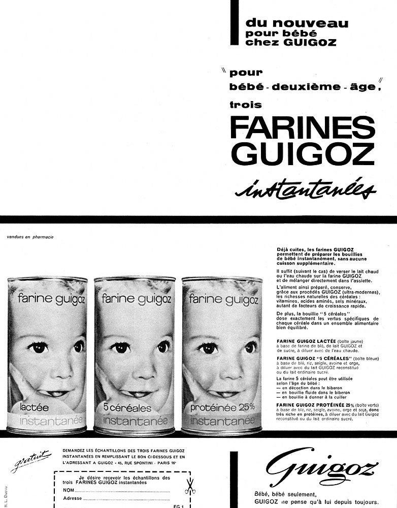 Publicité Guigoz 1962