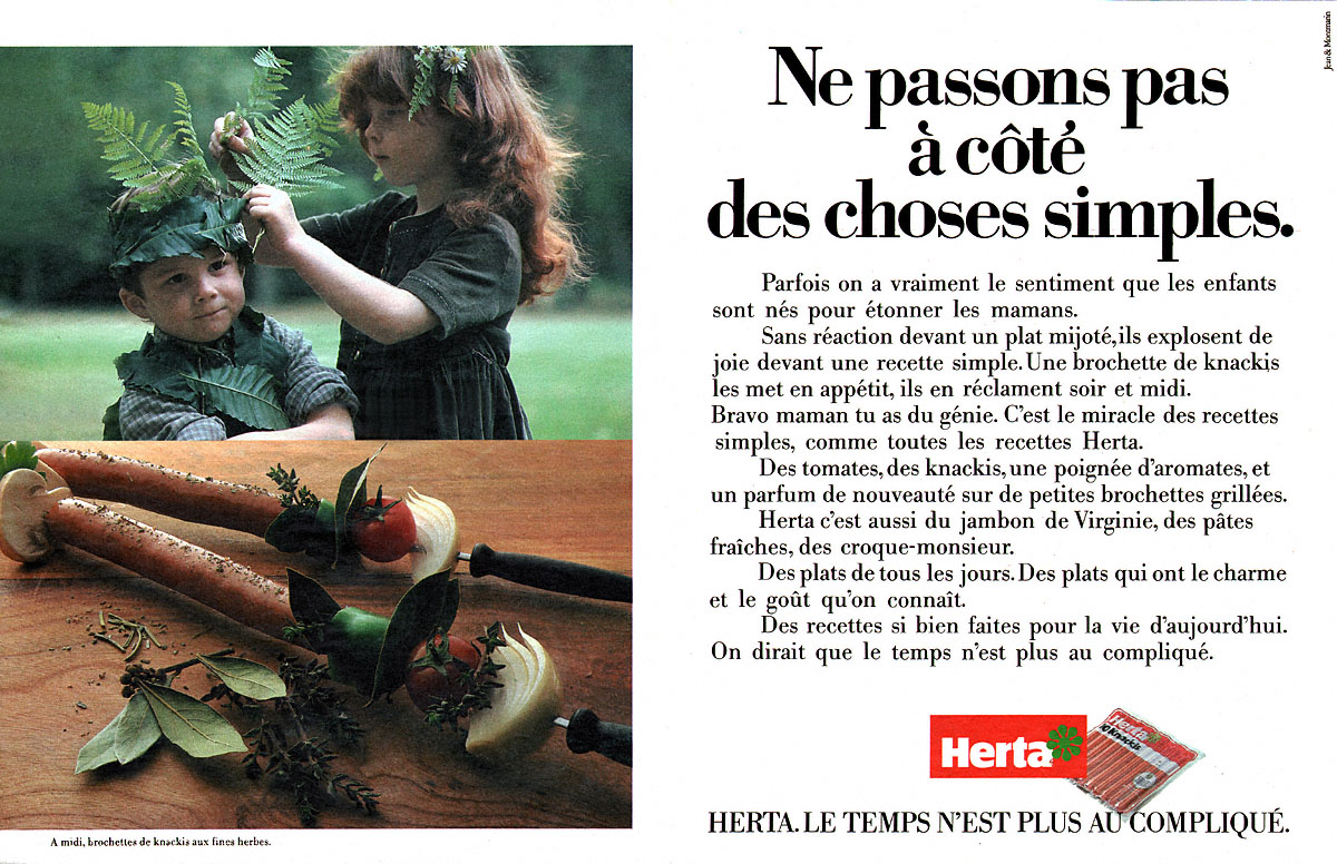 Publicité Herta 1986