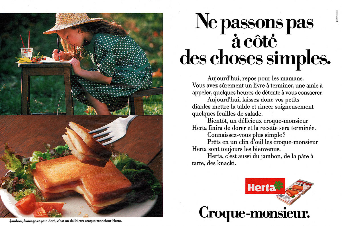 Publicité Herta 1990