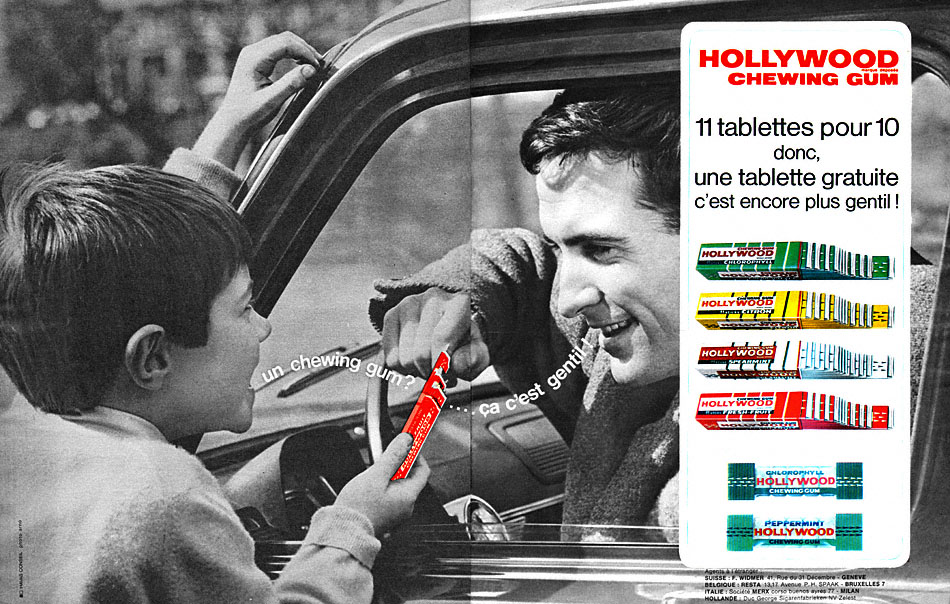 Publicité Hollywood 1965