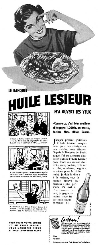 Publicité Lesieur 1955