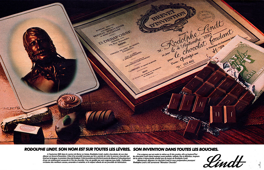Publicité Lindt 1982