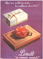 Publicit Lindt 1957