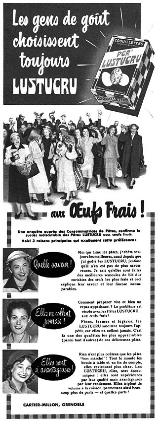 Publicité Lustucru 1952