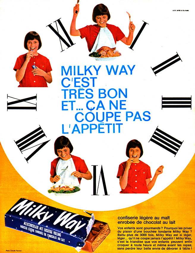 Publicité Milky Way 1965