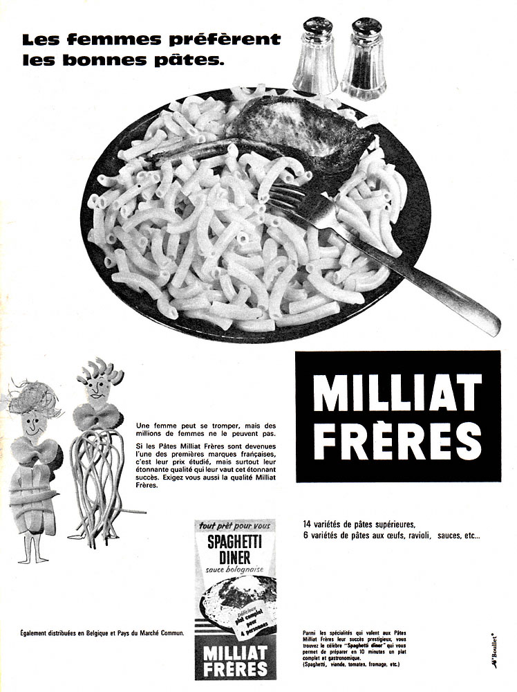 Publicité Milliat Frres 1960