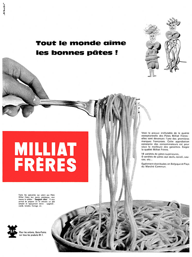 Publicité Milliat Frres 1960