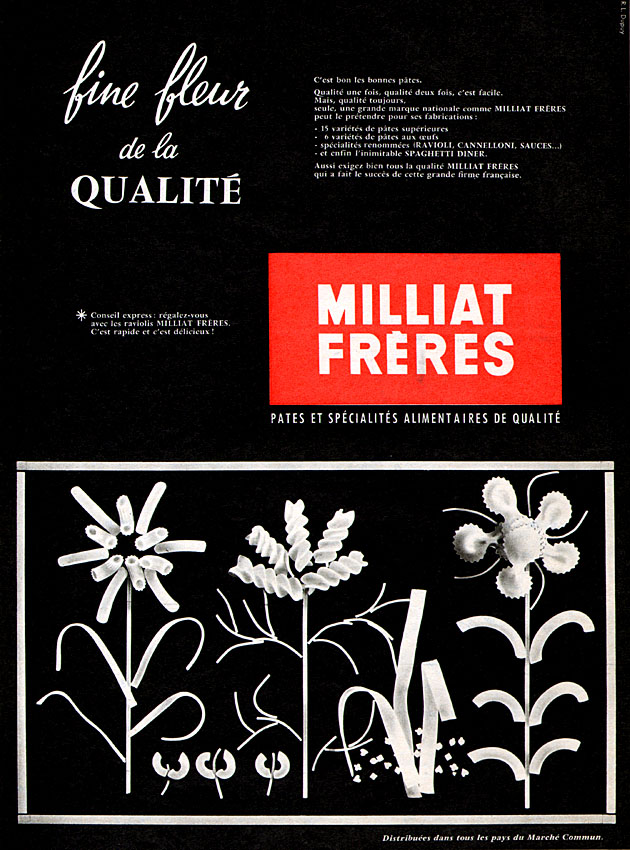 Publicité Milliat Frres 1961