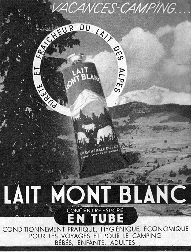 Publicité Mont Blanc 1951