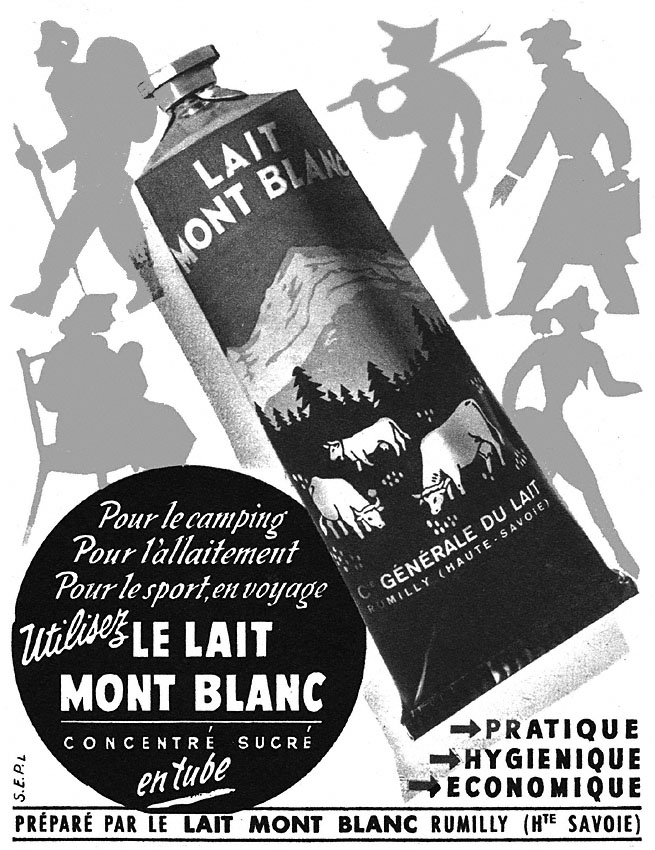 Publicité Mont Blanc 1952