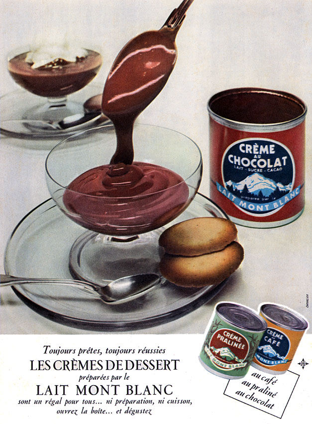 Publicité Mont Blanc 1955