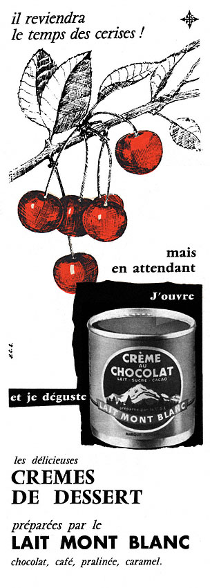 Publicité Mont Blanc 1957