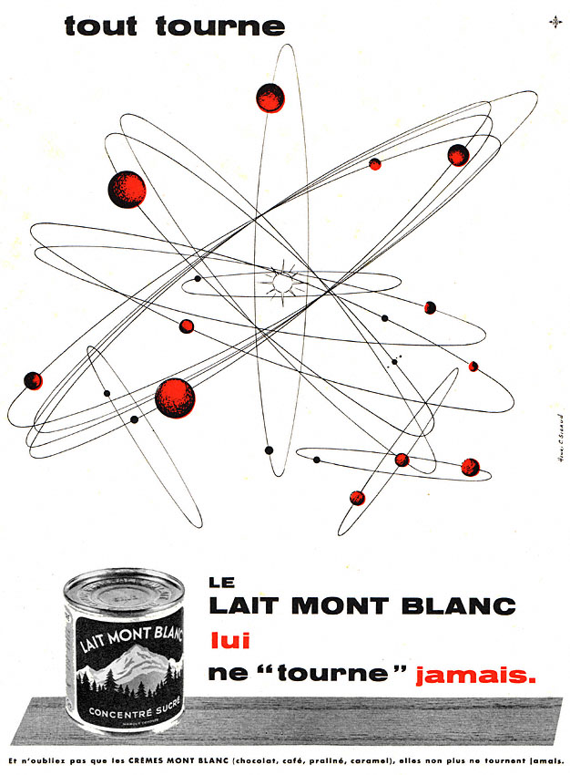 Publicité Mont Blanc 1957