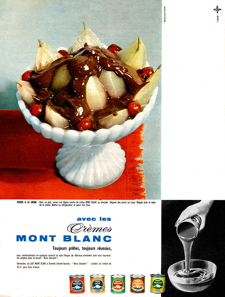 Publicité Mont Blanc 1959