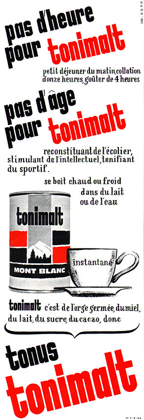 Publicité Mont Blanc 1964