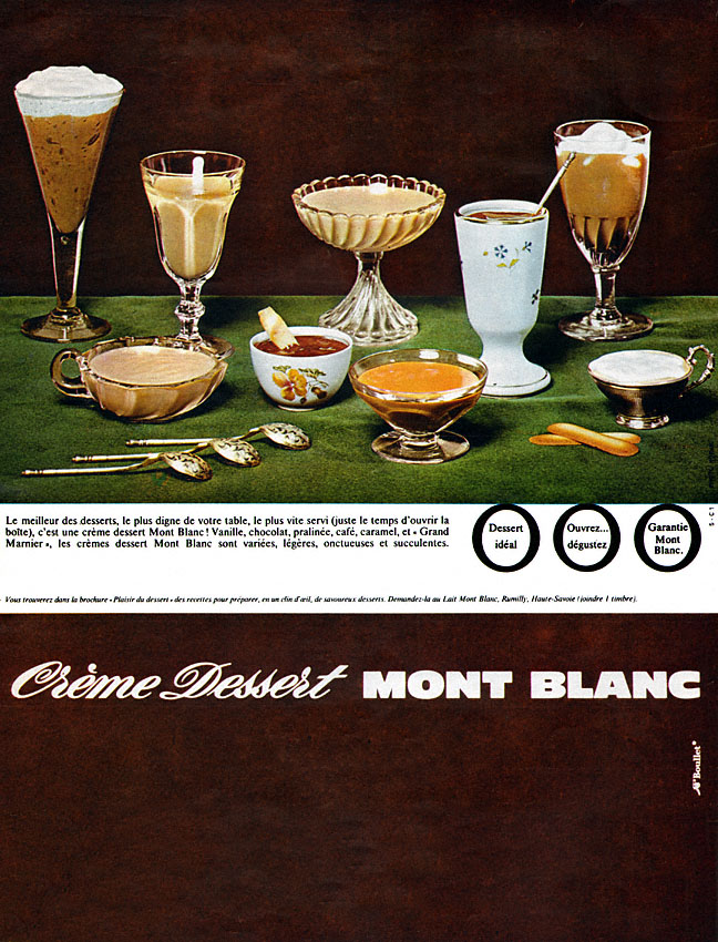 Publicité Mont Blanc 1965