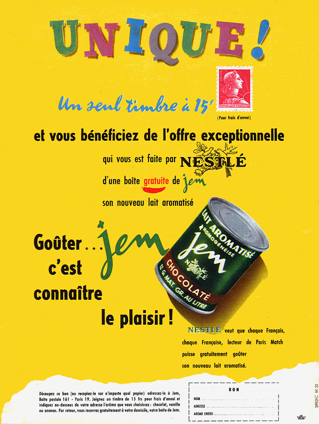 Publicité Nestl 1957