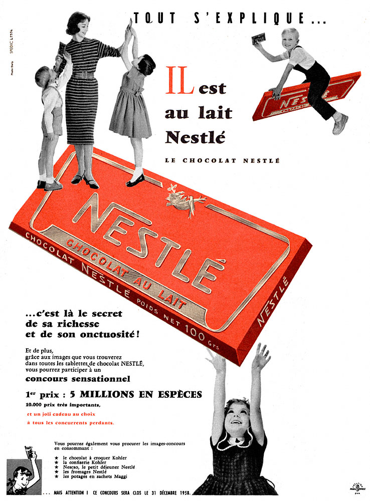 Publicité Nestl 1958