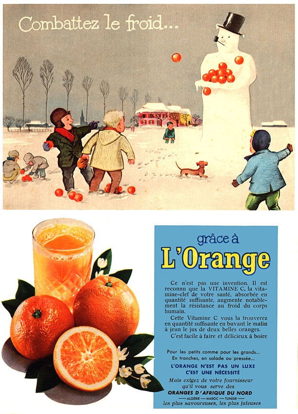 Publicité Orange 1957