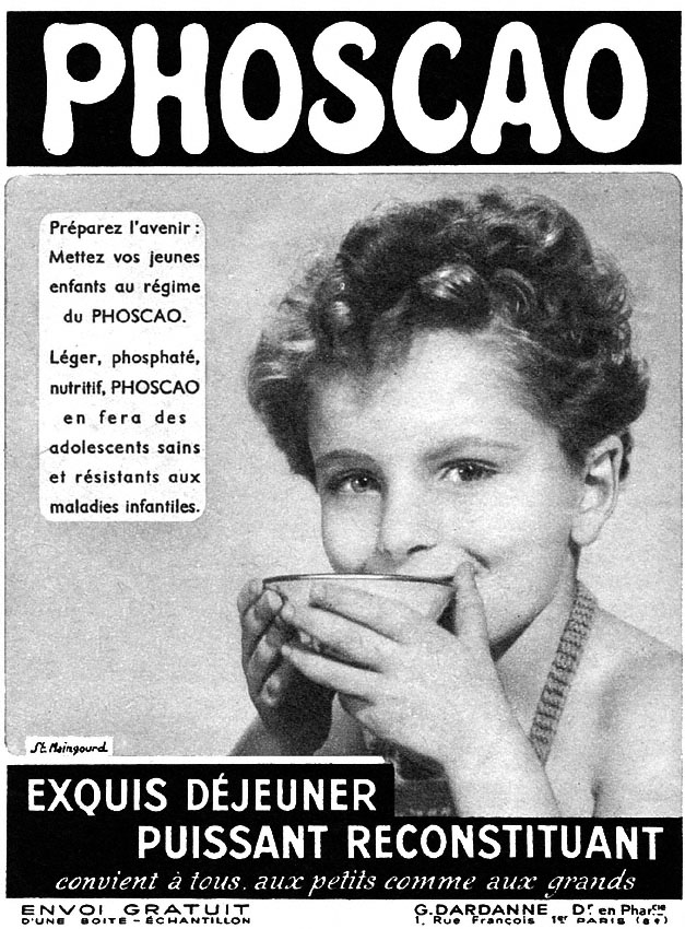 Publicité Phoscao 1952