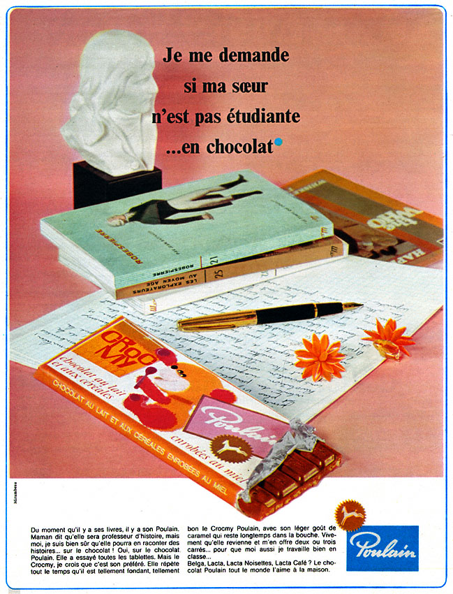 Publicité Poulain 1967