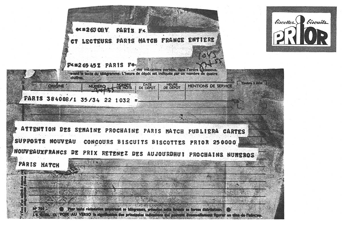 Publicité Prior 1960